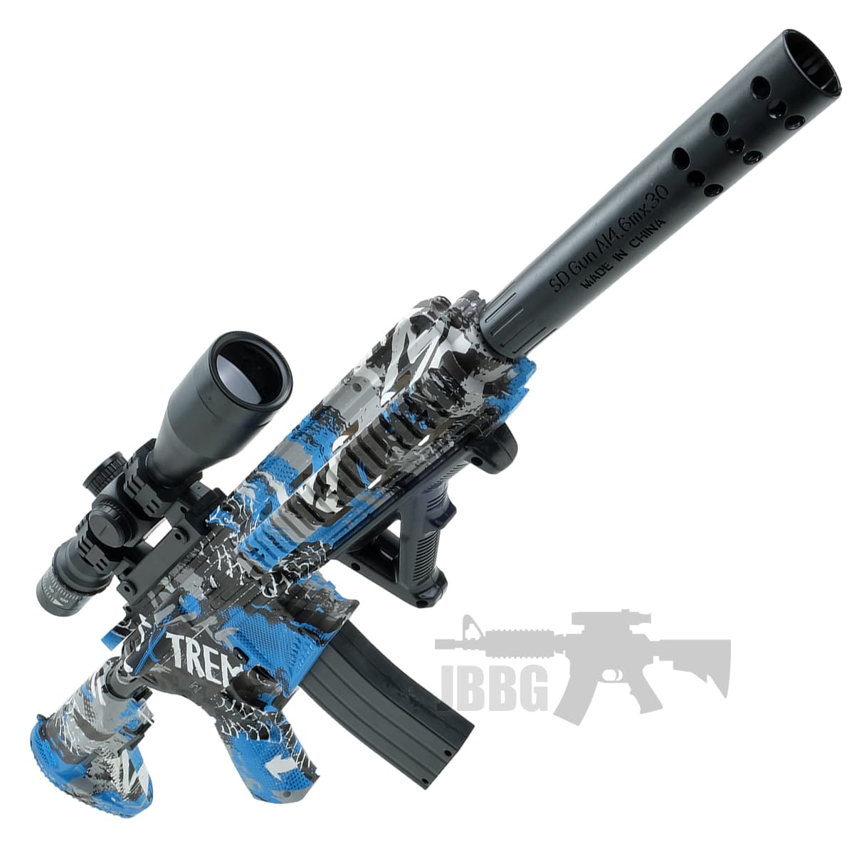 Blaster HK416 Full Auto Rechargeable AEG Gun Set Camo Blue — image 2