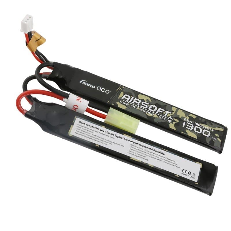 25C 1300mAh 2S1P 7.4V Nunchuck Lipo – Mini Tamiya