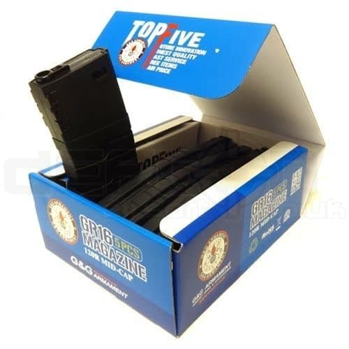 120rnd Mid-Cap Magazine for M4/M16 (GR16) – (5 Pack)