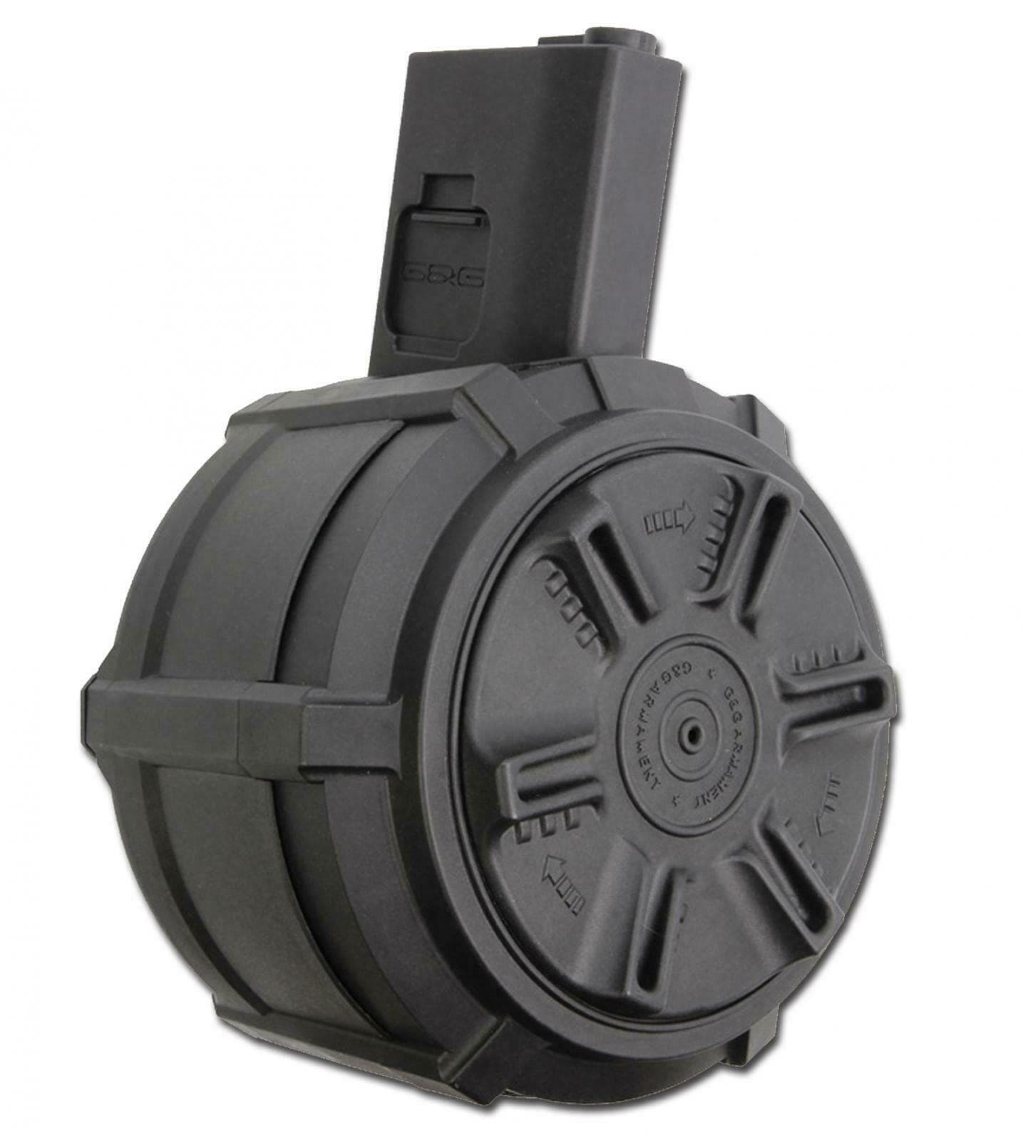 M4 Drum Magazine 2300 Rd Manual Wind 6mm bb's