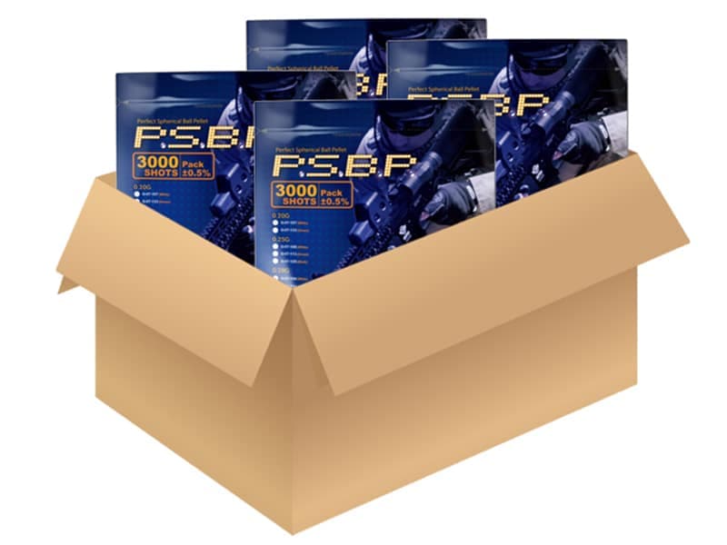 P.S.B.P. 0.20g BB’s (3000) (G-07-107) (1 Carton = 18 Bags)