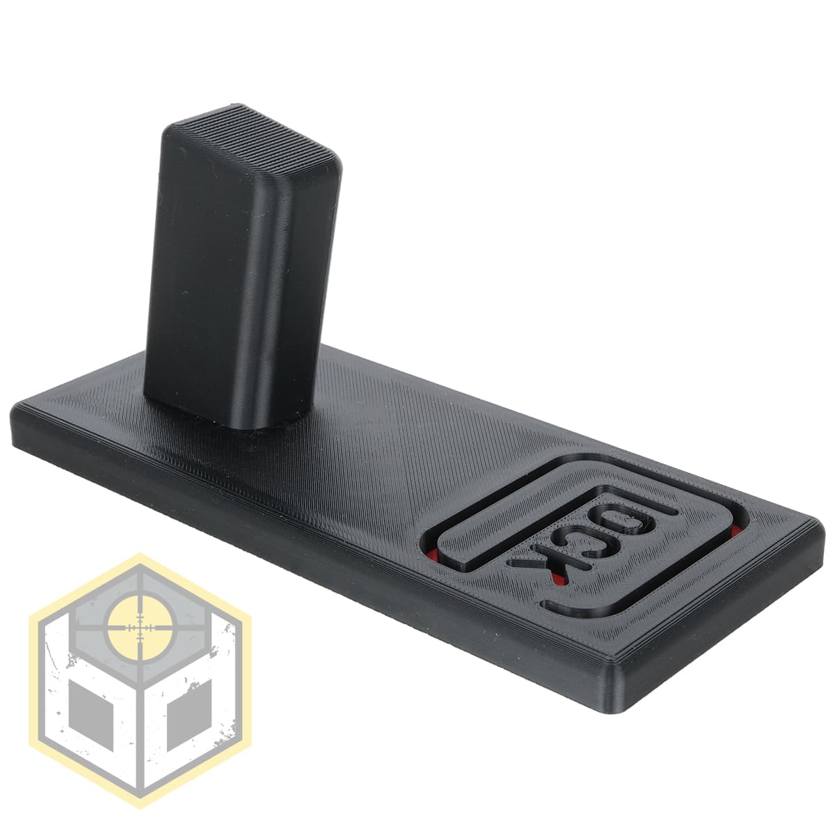 Pistol Stand with Red Logo (0805) 040