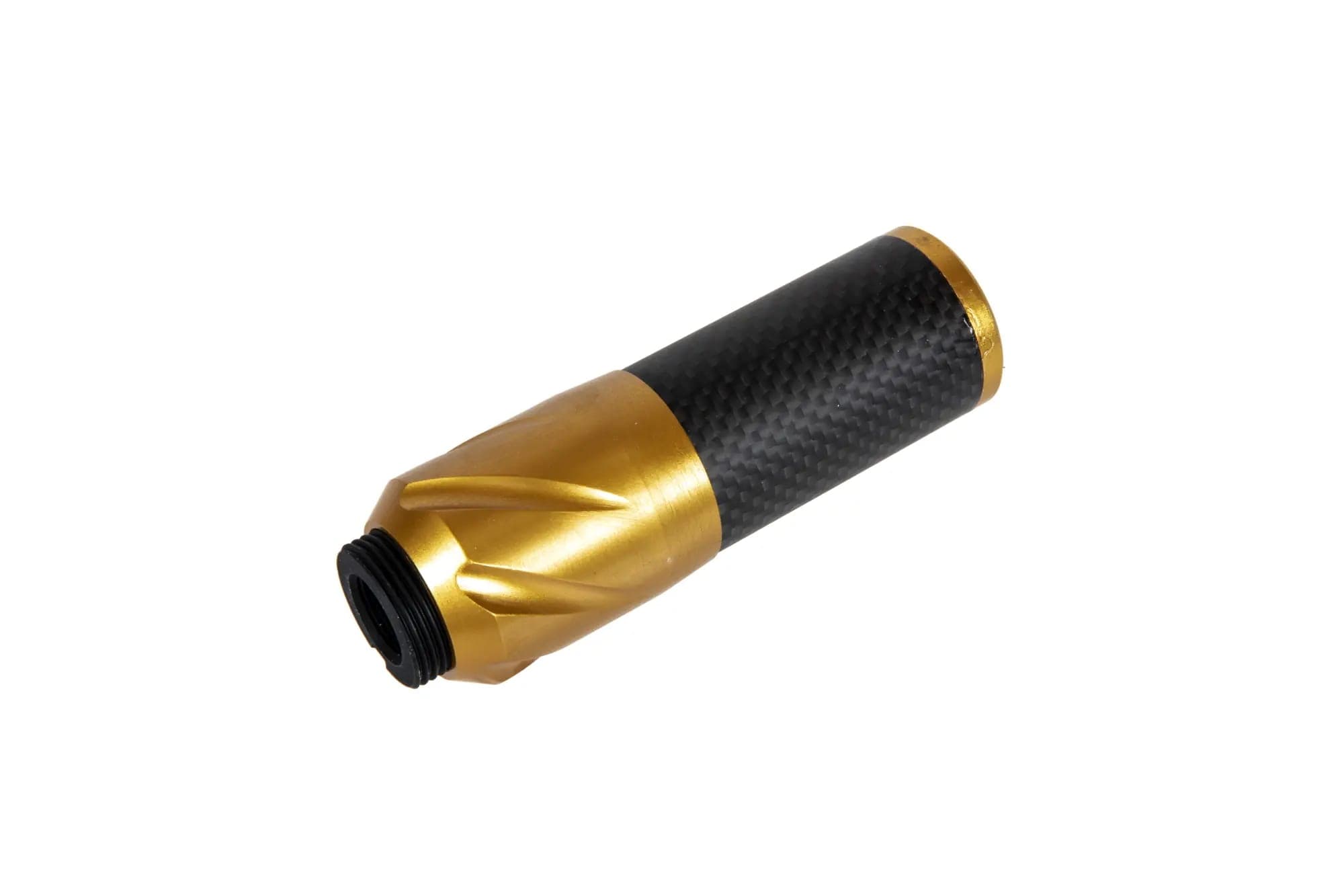 SILENZIATORE DSL2 IN FIBRA DI CARBONIO 100MM – GOLD – CORE AIRSOFT ITALY — image 2
