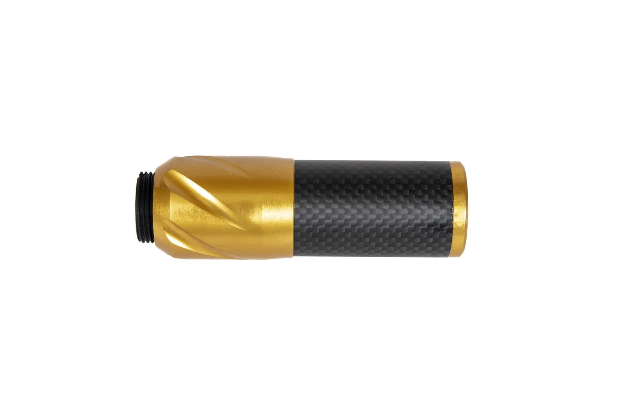 SILENZIATORE DSL2 IN FIBRA DI CARBONIO 100MM – GOLD – CORE AIRSOFT ITALY — image 3