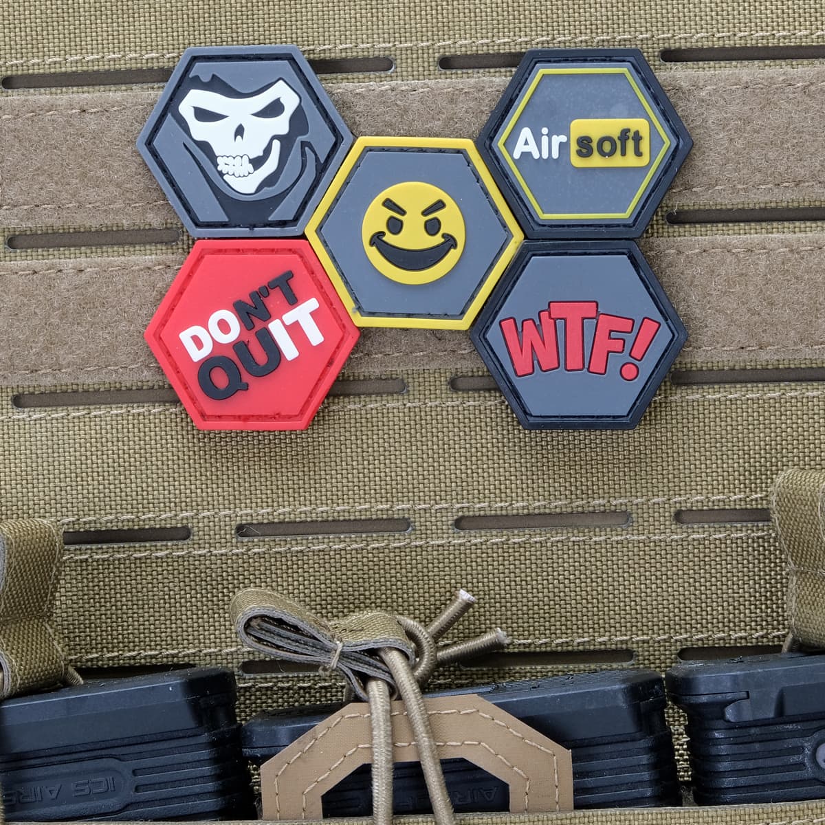 Face Yellow Ballistic Hex Patch BH00017 — image 2