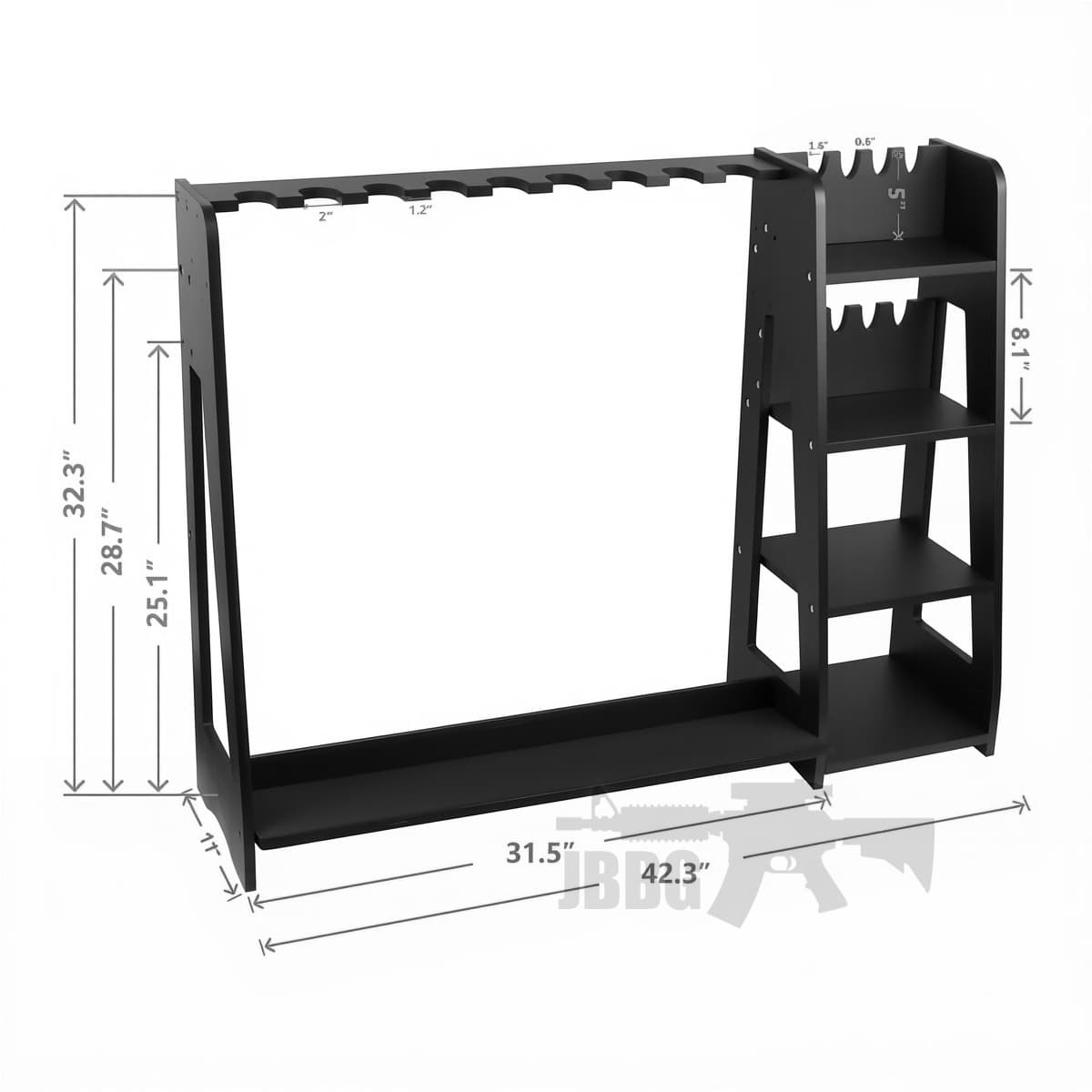 Wooden Gun and Accessories Floor Rack — image 3