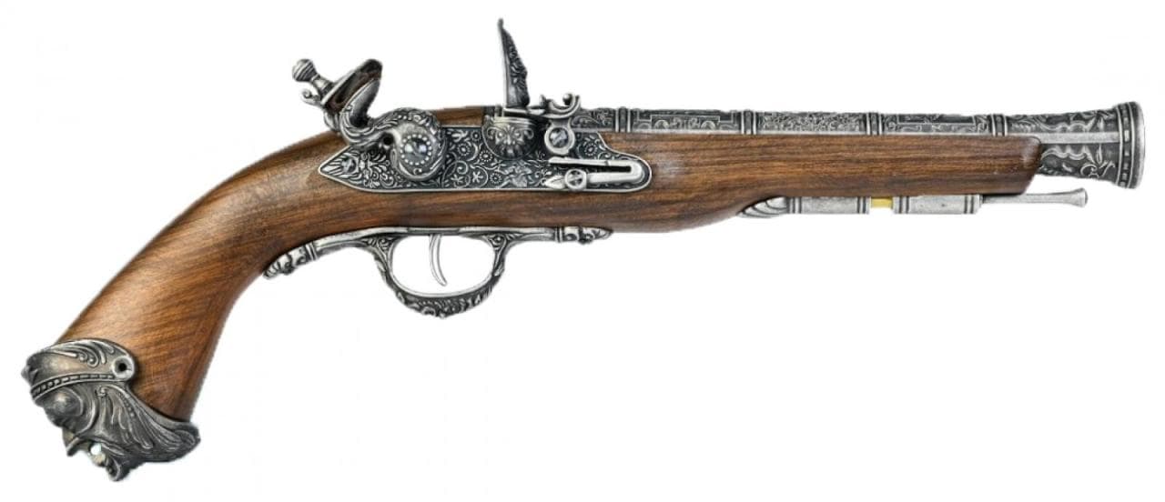 18th Century Pirate Flintlock Gas Pistol HG-502BN – Gun Metal — image 3