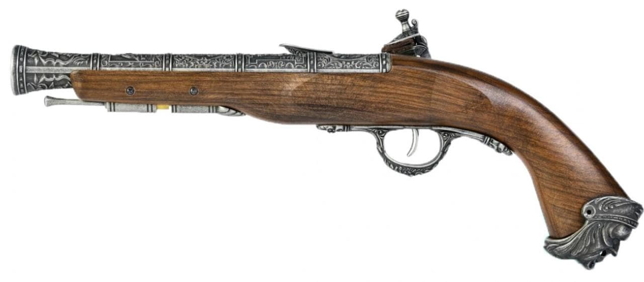 18th Century Pirate Flintlock Gas Pistol HG-502BN – Gun Metal