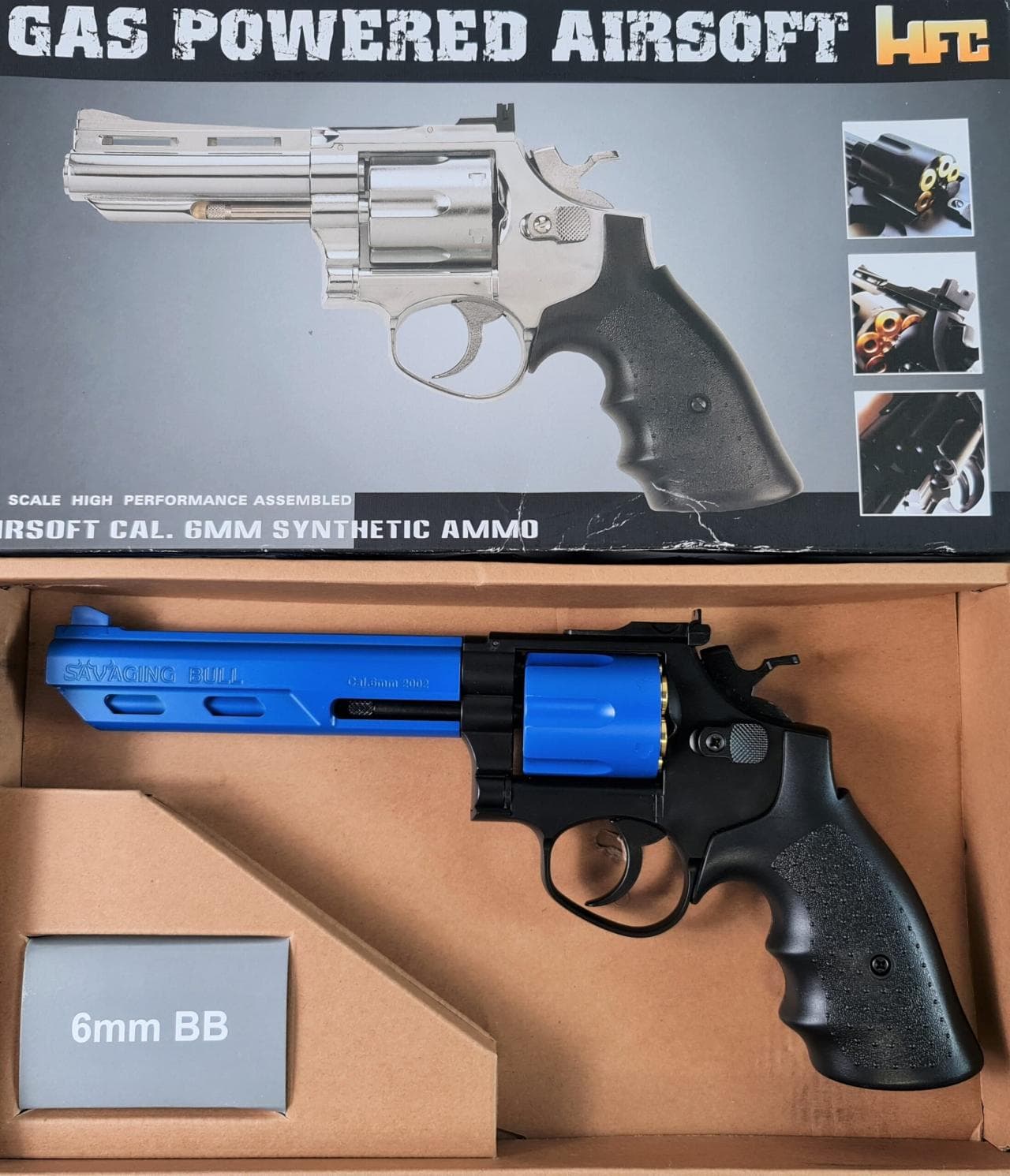 Gas 6 inch Polymer Revolver – Blue