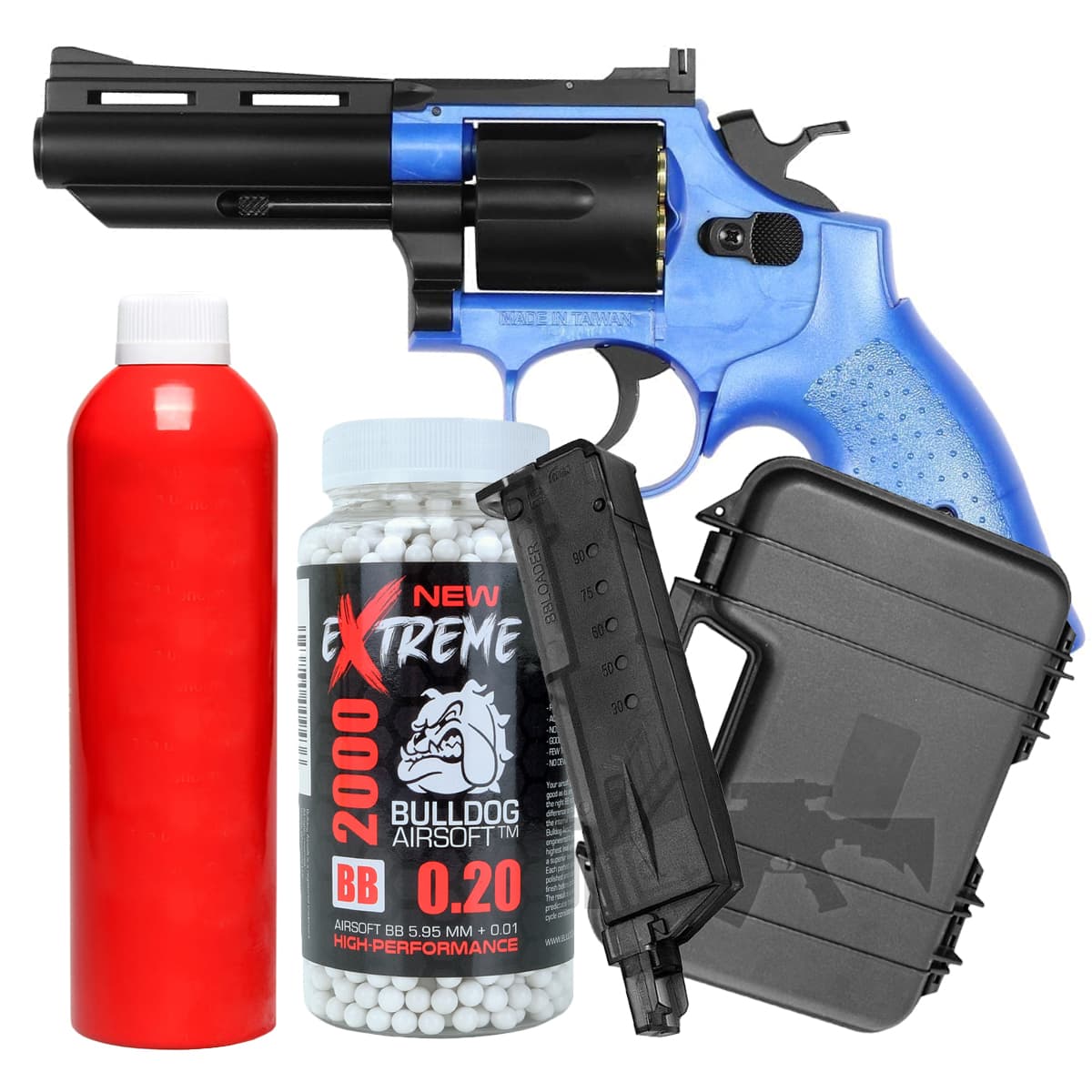 Airsoft BB Gas Revolver Bundle Set Offer