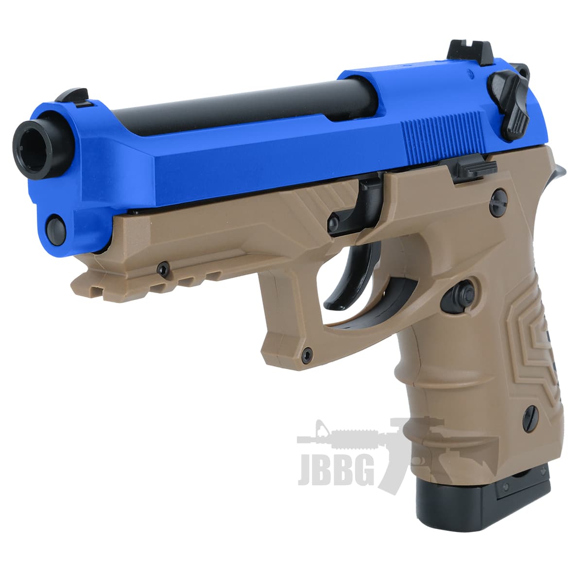 Tac M92 Gas Metal Airsoft Pistol Dark Earth and Blue — image 3