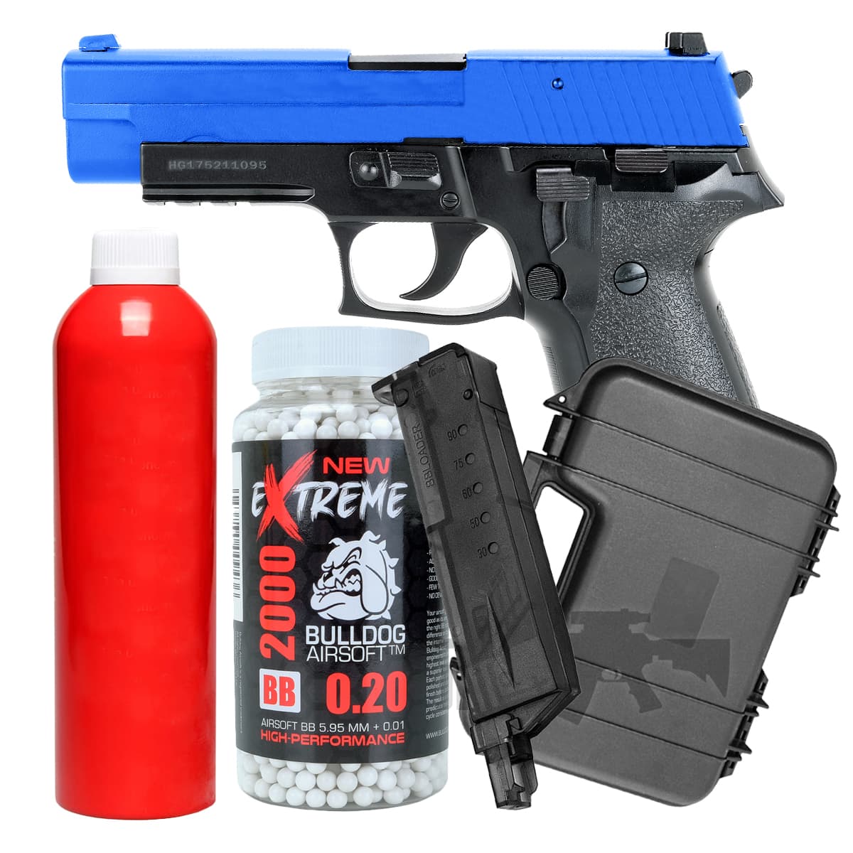 P226 Gas Airsoft Full Metal Pistol Bundle Set Offer