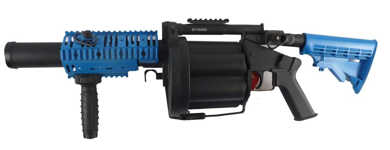 Long MGL 6 Round Grenade Launcher – Blue