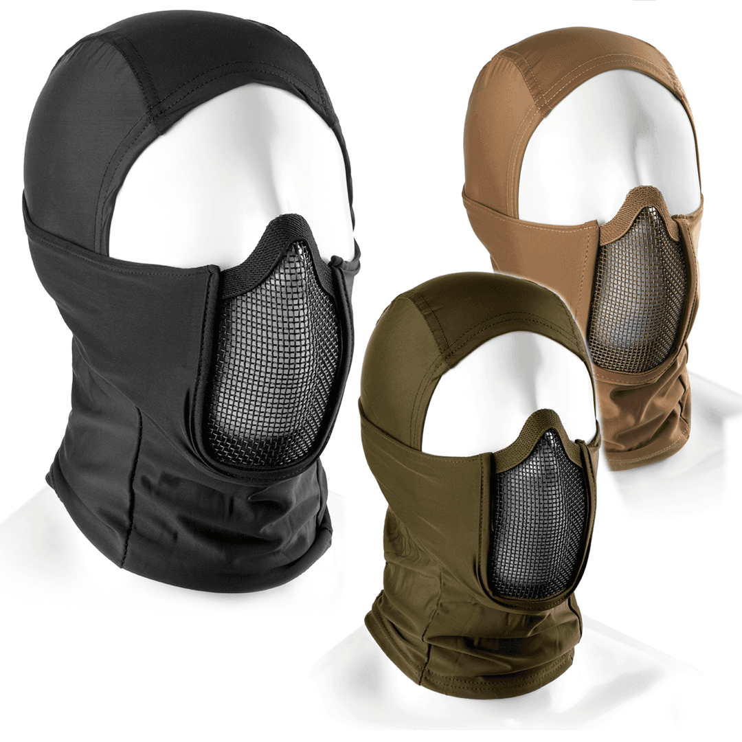 Mk.III Hood Balaclava With Steel Half Face Airsoft Mask