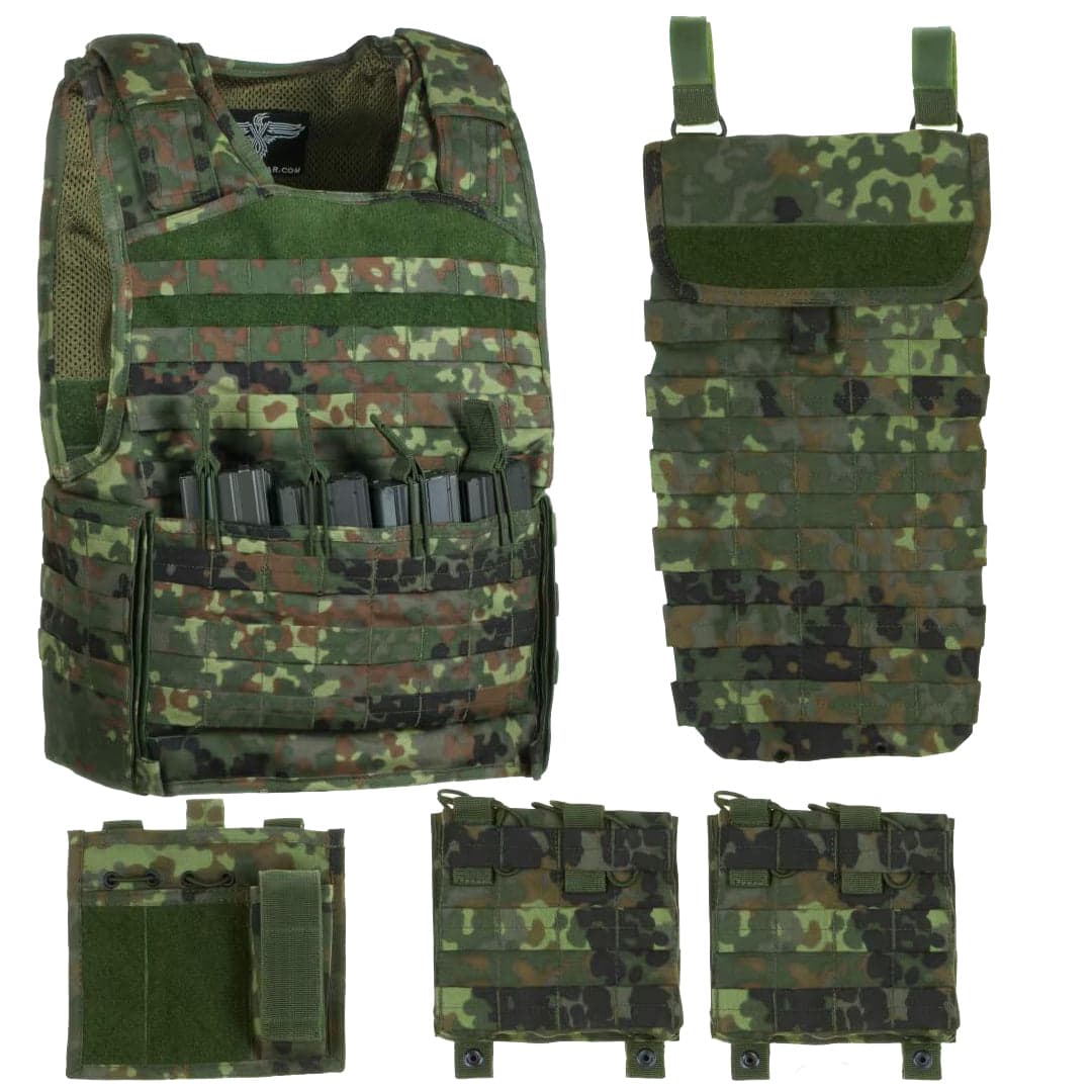 Mod Carrier Combo Molle Vest SAPI Flecktarn Camo