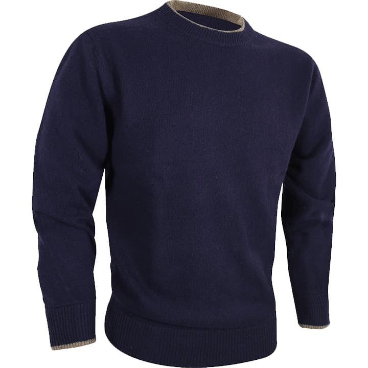 Ashcombe 100% Lambwool Crewknit Jumper Navy