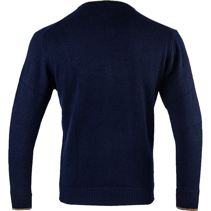 Ashcombe 100% Lambwool V-Neck Navy — image 2