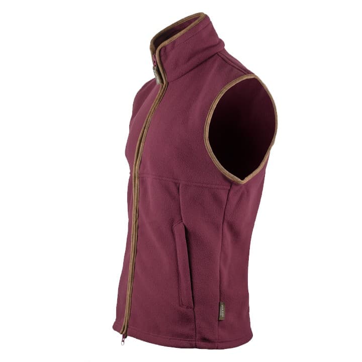 Countryman Fleece Gilet – Burgundy — image 2