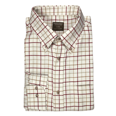 Countryman Mens Casual Check Shirt Burgundy — image 2