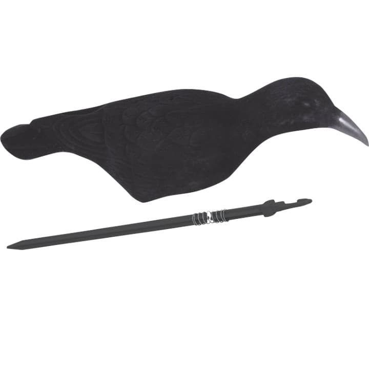 Flocked Crow Decoy