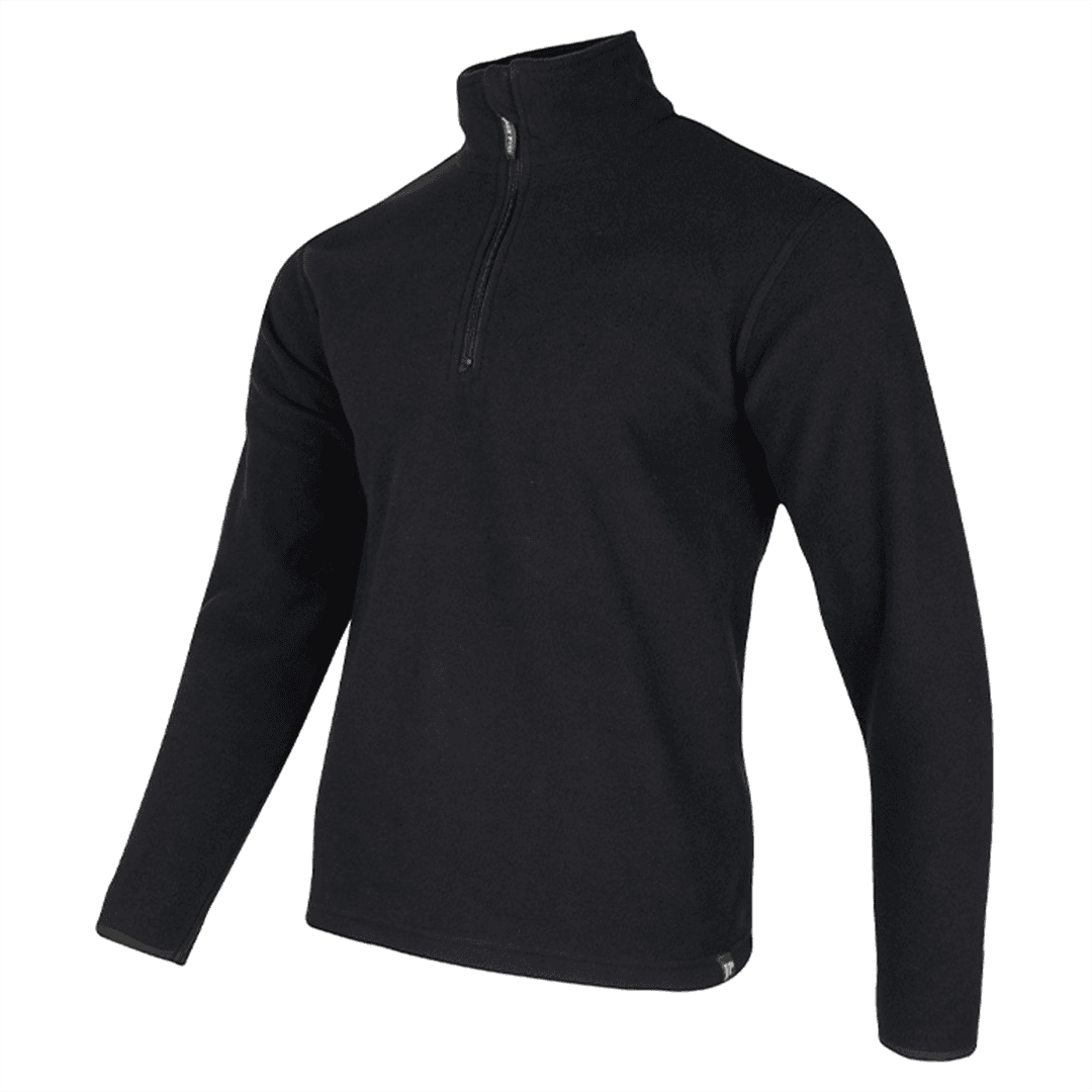 Mens Country Fleece Top ¼ Zip Pullover Anthracite — image 3