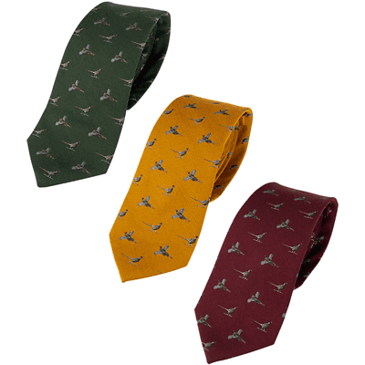 Pheasant Silk Tie