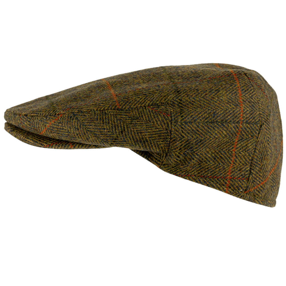 Wool Blend Flat Cap Brown
