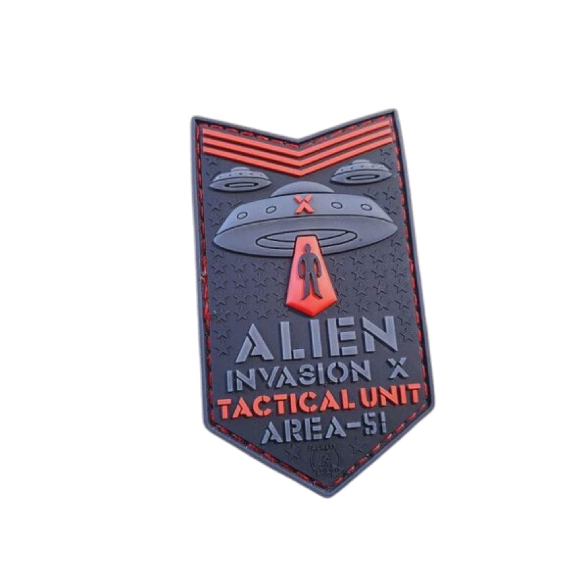 Alien Invasion X Tactical Unit Area-51 3D Rubber Patch – Red