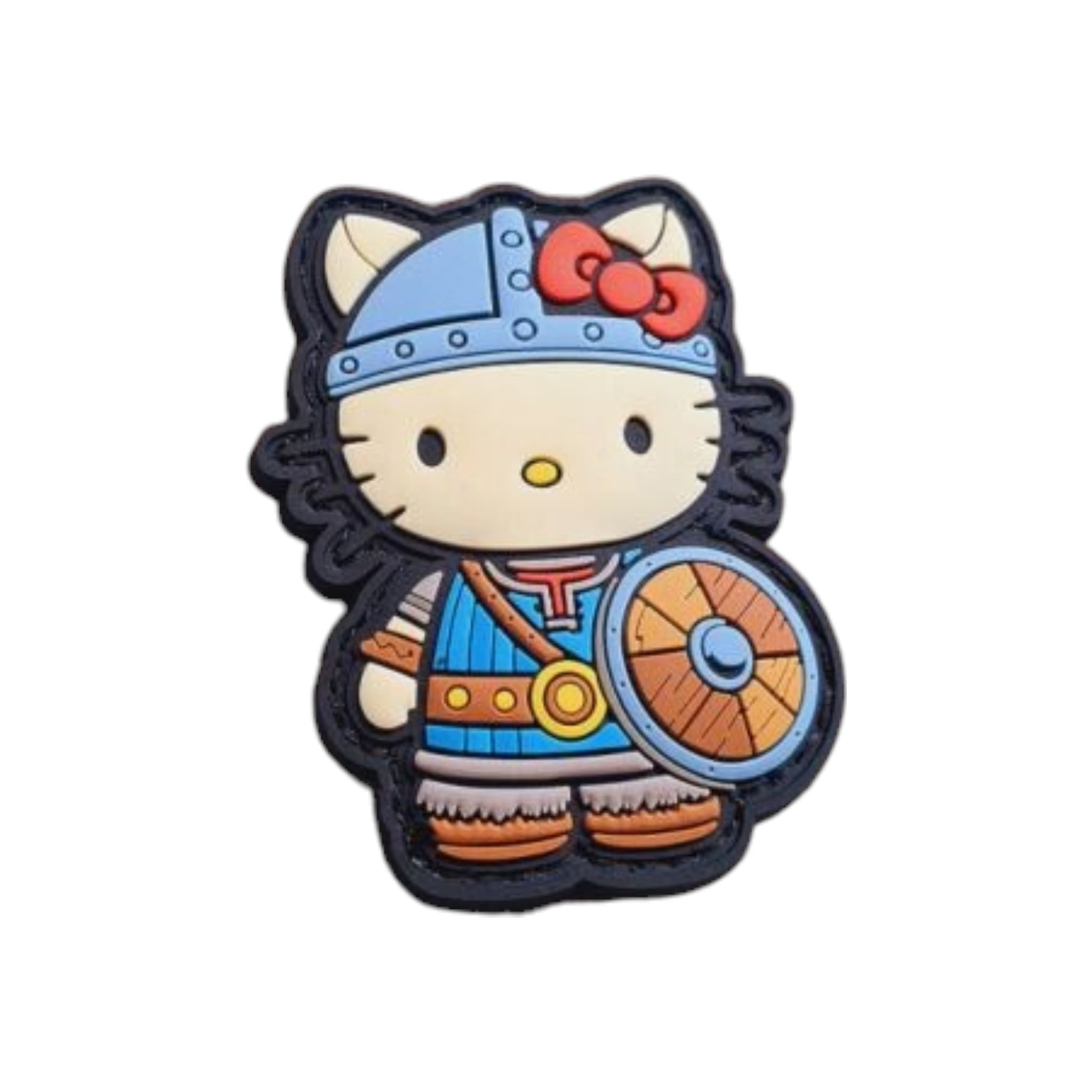Hello Viking Katmaid 3D Velcro Rubber Patch – Full Colour
