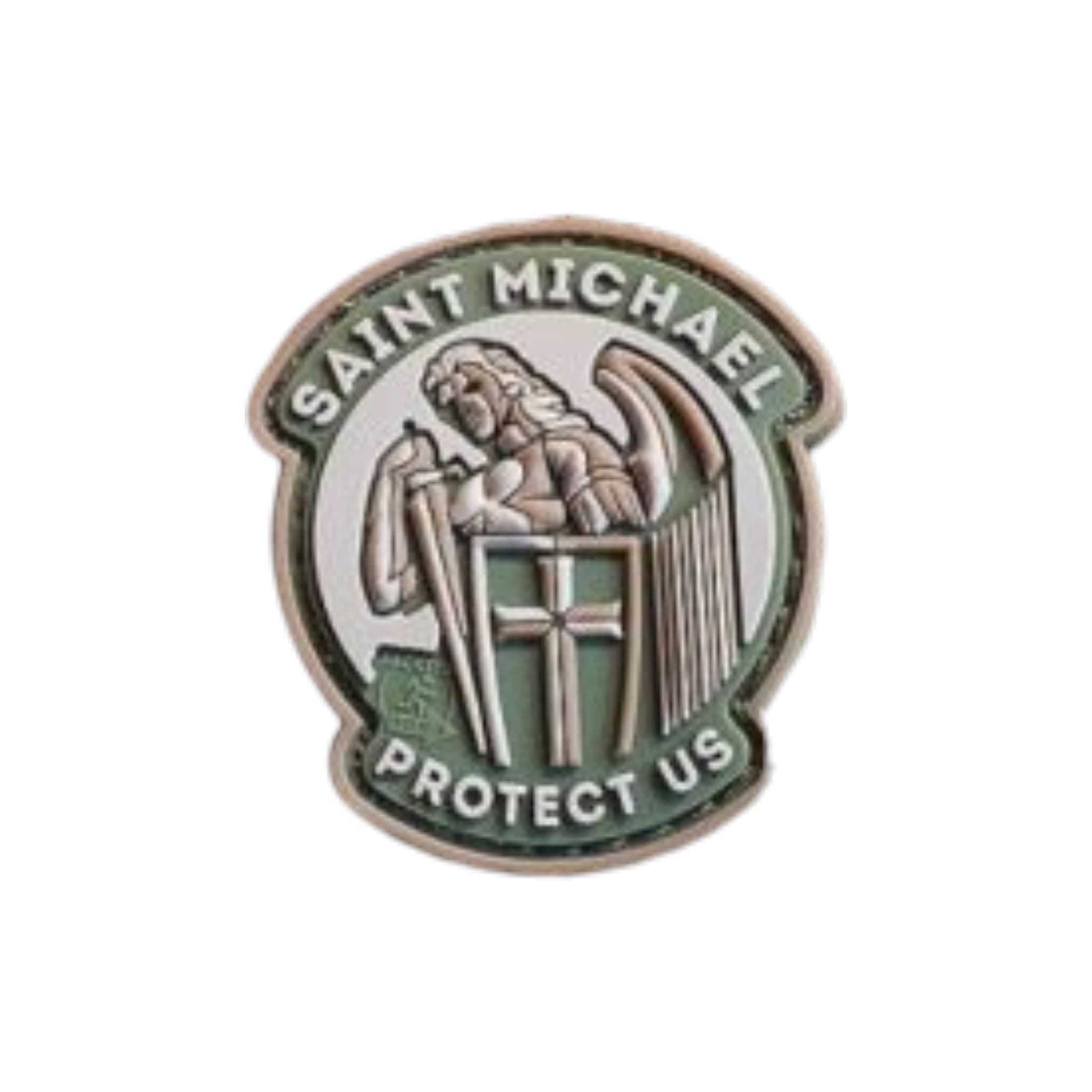 Saint Michael Protect Us Micro 3D Rubber Patch