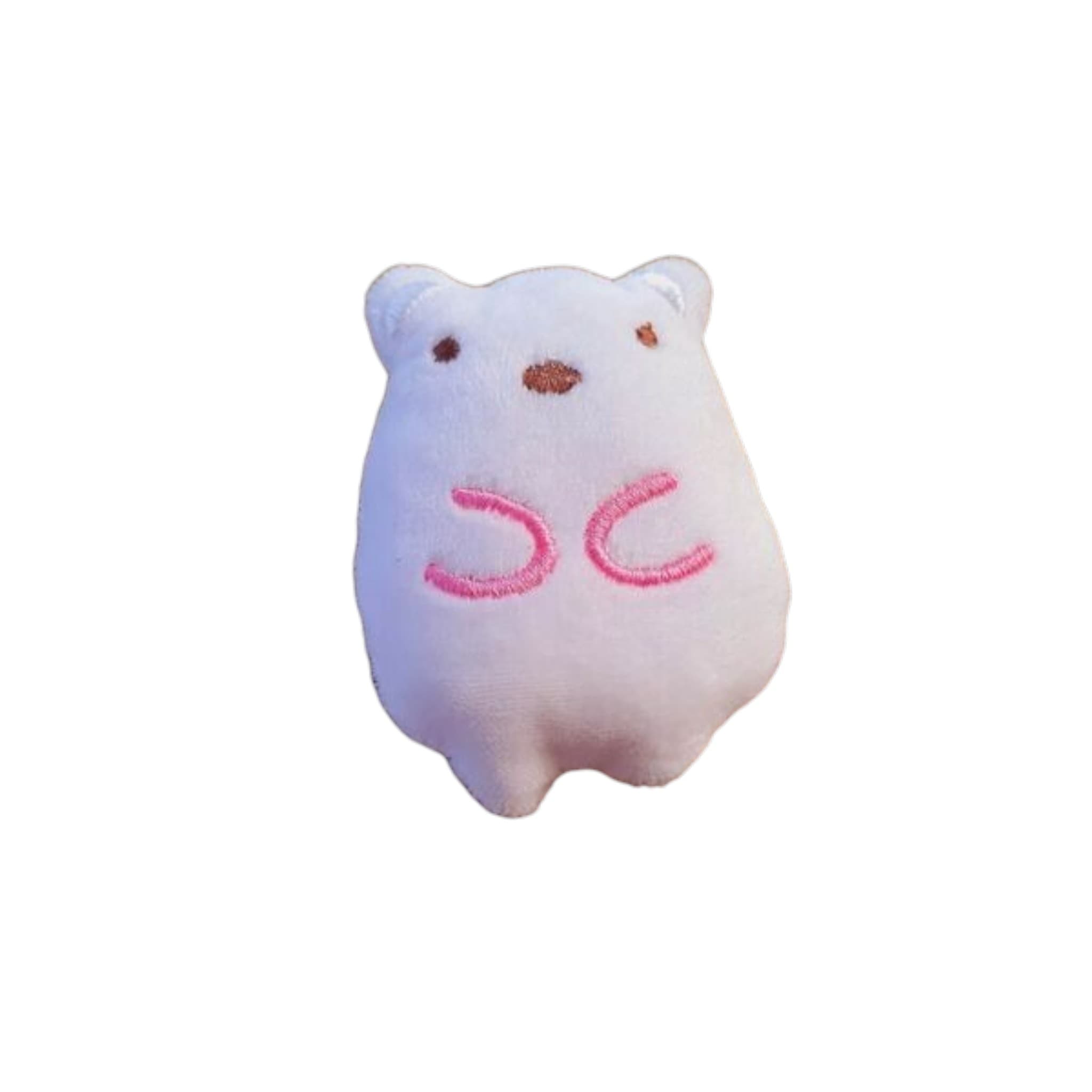 Snowy Pink Plush Patch (Velcro Backed)