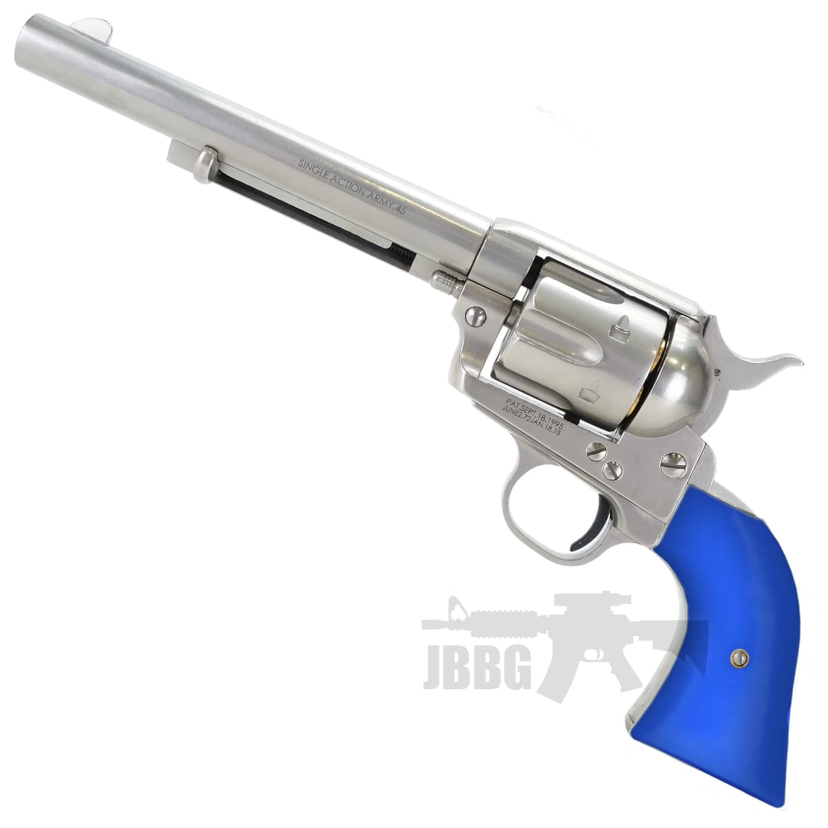 SAA .45 Peacemaker Airsoft Gas Revolver M – Silver Blue