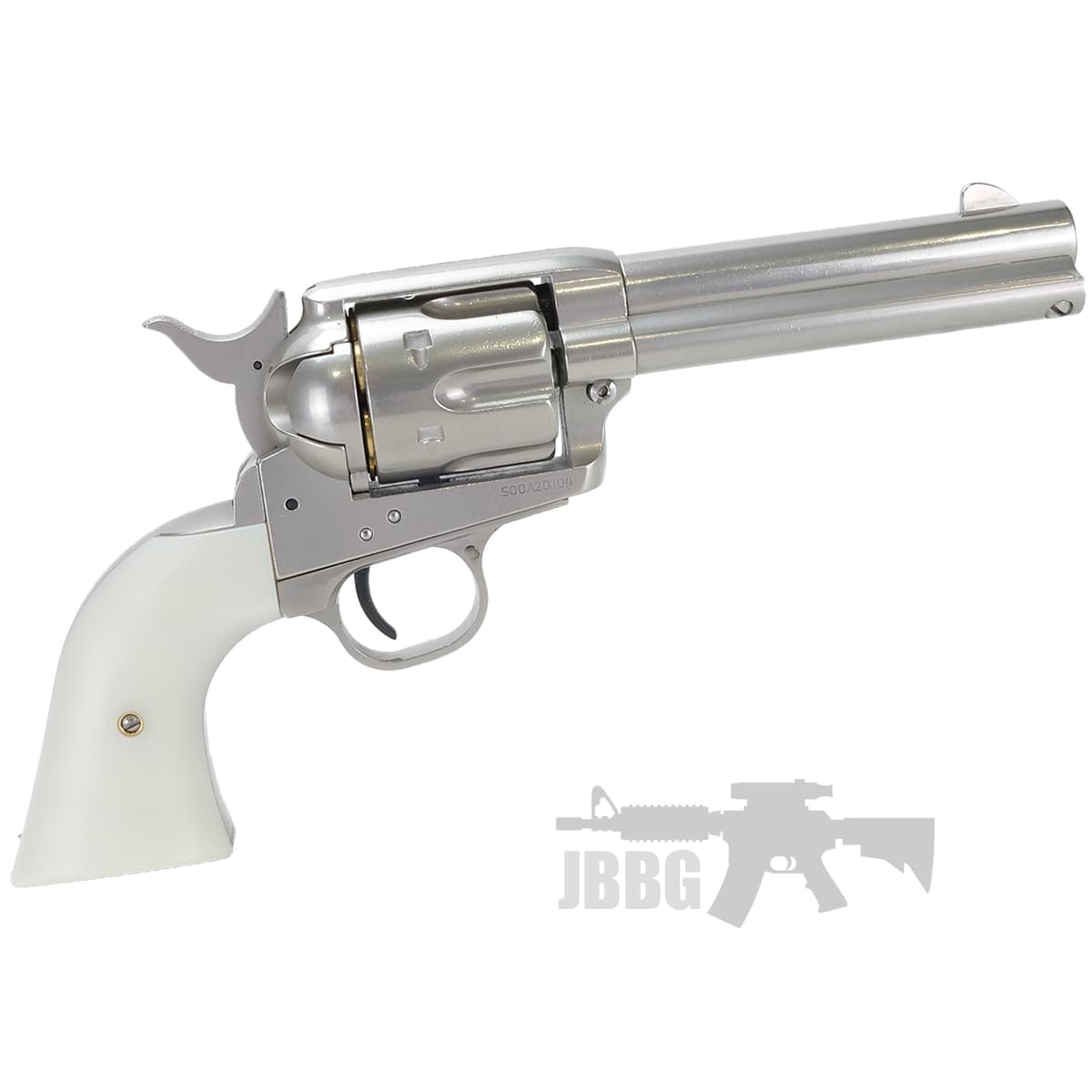 SAA .45 Peacemaker Airsoft Gas Revolver S – Silver — image 2