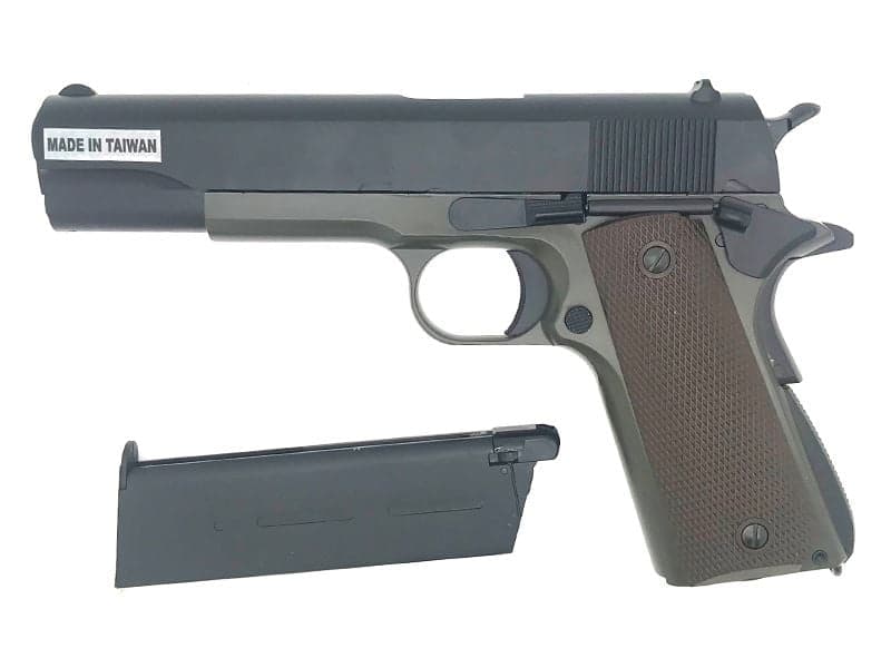 1911 Gas Blowback Pistol (Full Metal – KJW-1911-ODG)