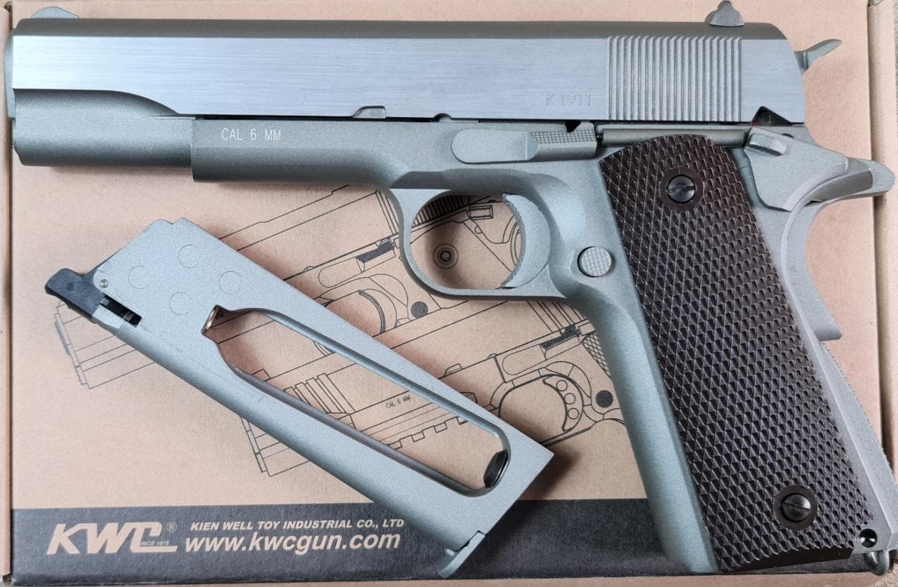 1911 co2 Gas Pistol – Silver — image 2