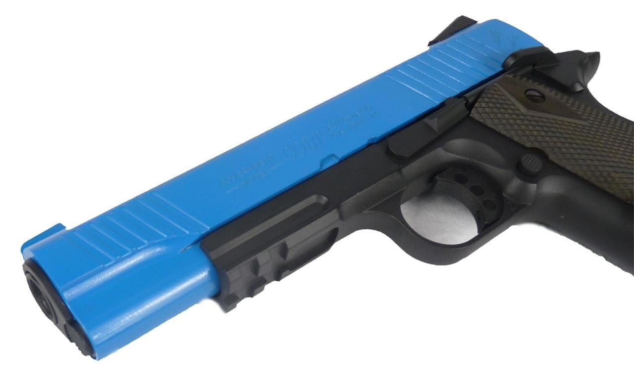 1911 Tactical Railgun Co2 Airsoft Pistol – Blue — image 3