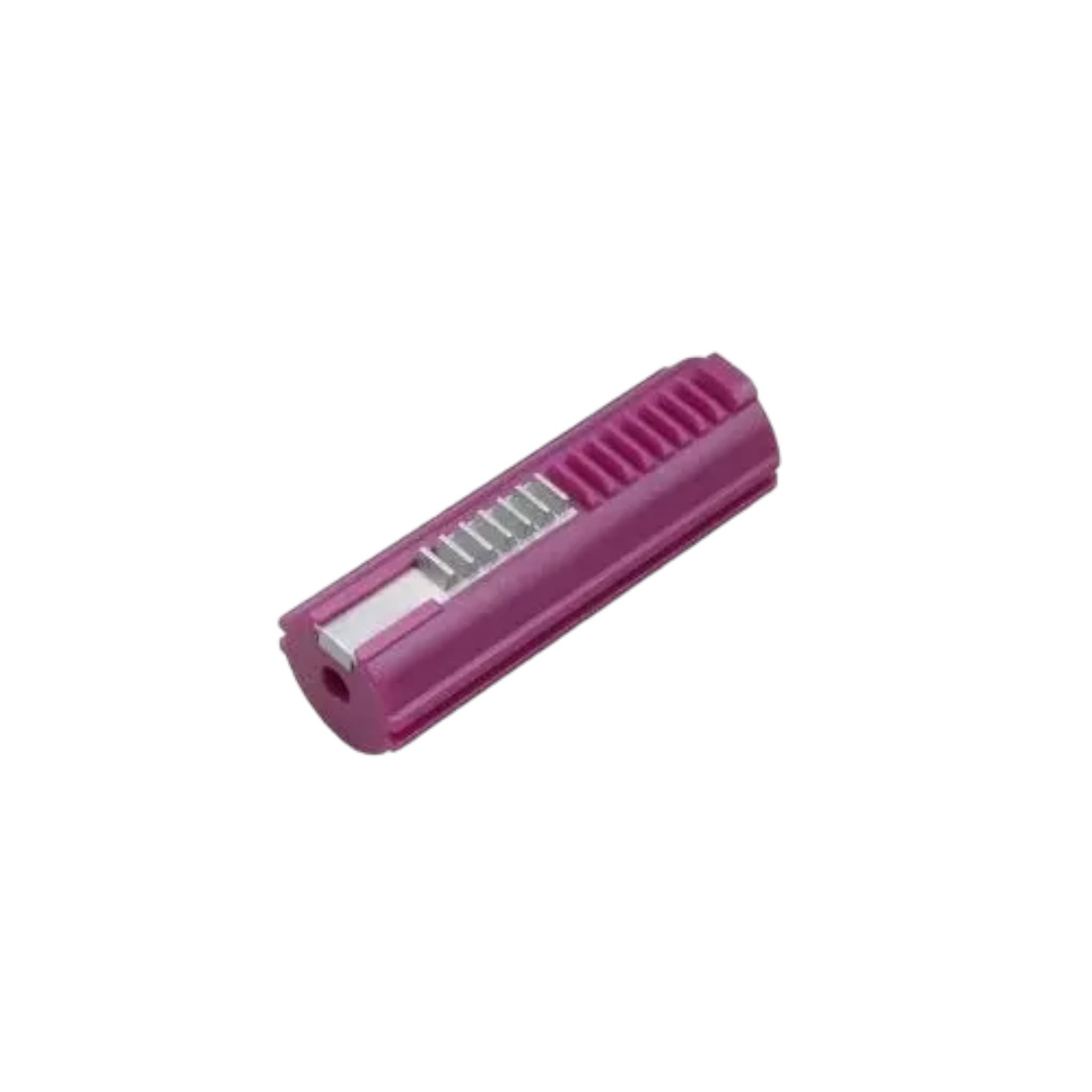 Polycarbonate piston with seven steel teeth