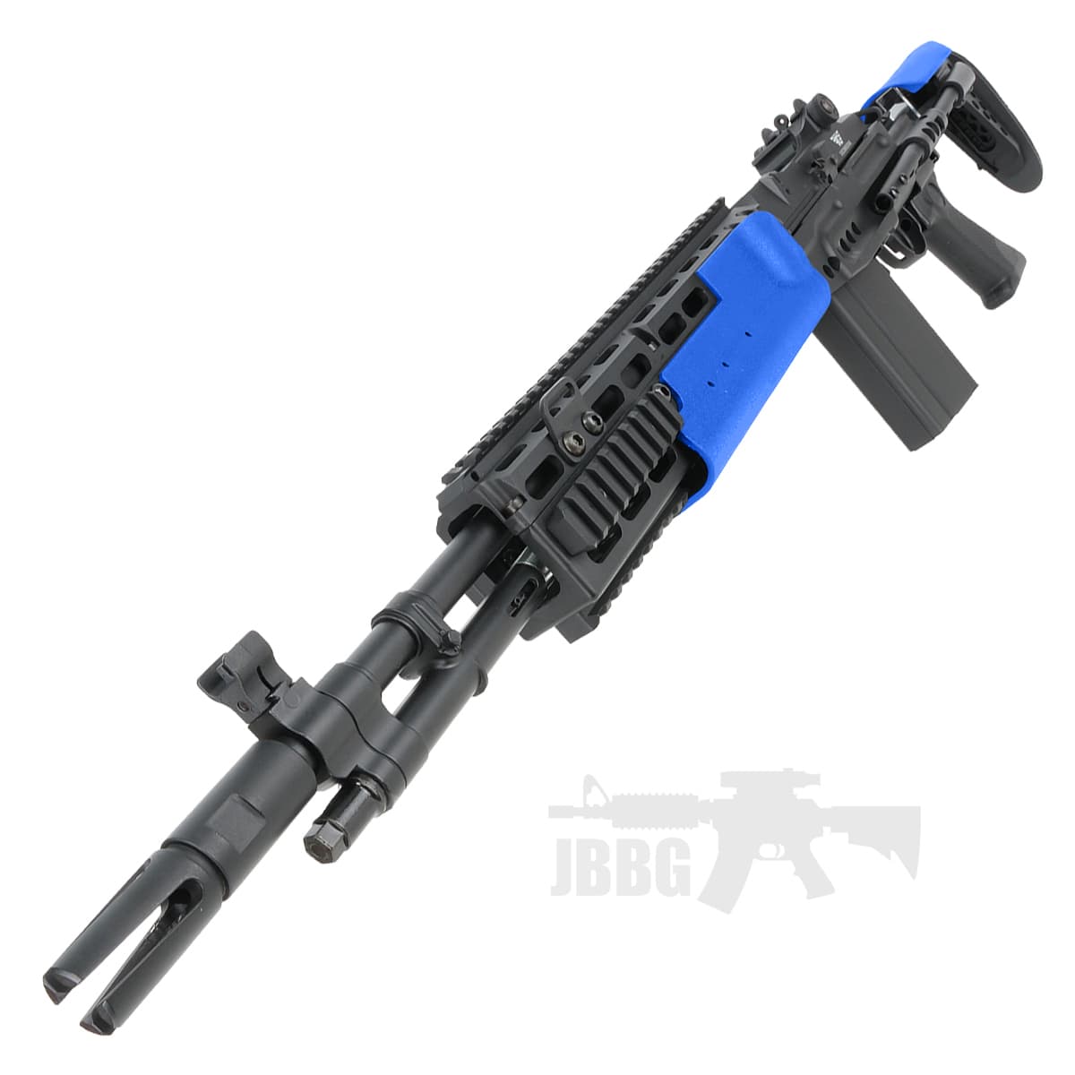 AEG Full Metal Airsoft Support Gun EBR Stock JG Works Blue — image 3