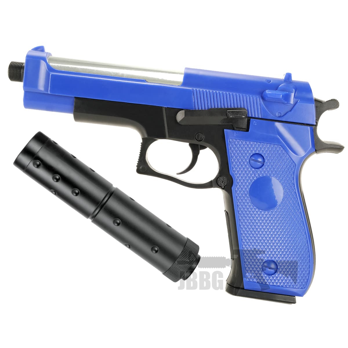 Airsoft Pistol with Silencer Blue