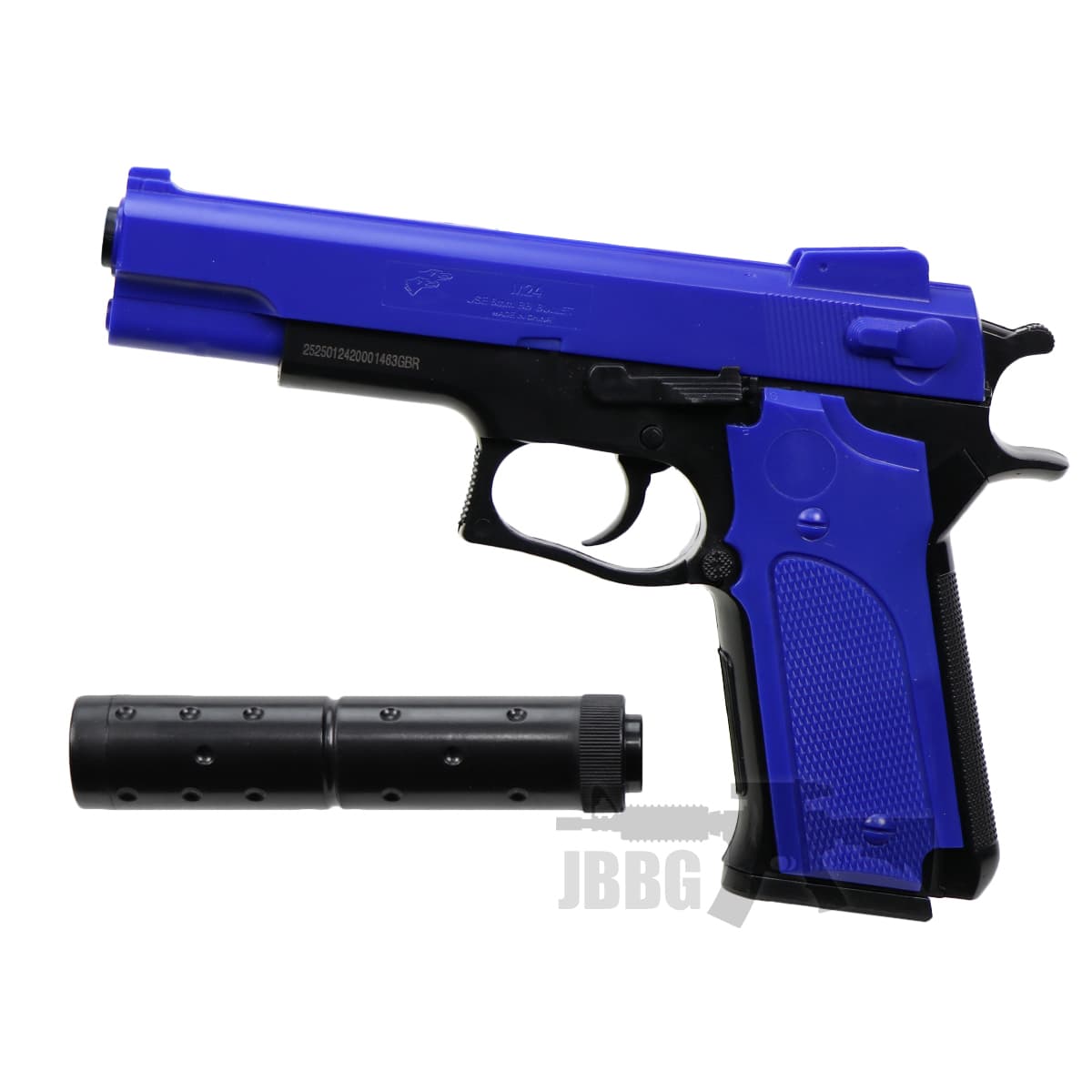 Airsoft Pistol with Silencer Blue