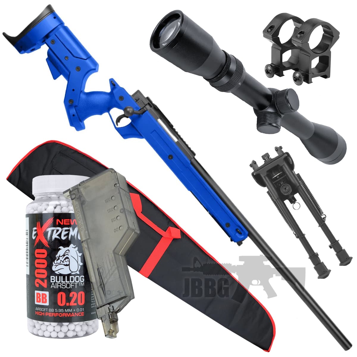Bundle Offer Airsoft Sniper Rifle Blue