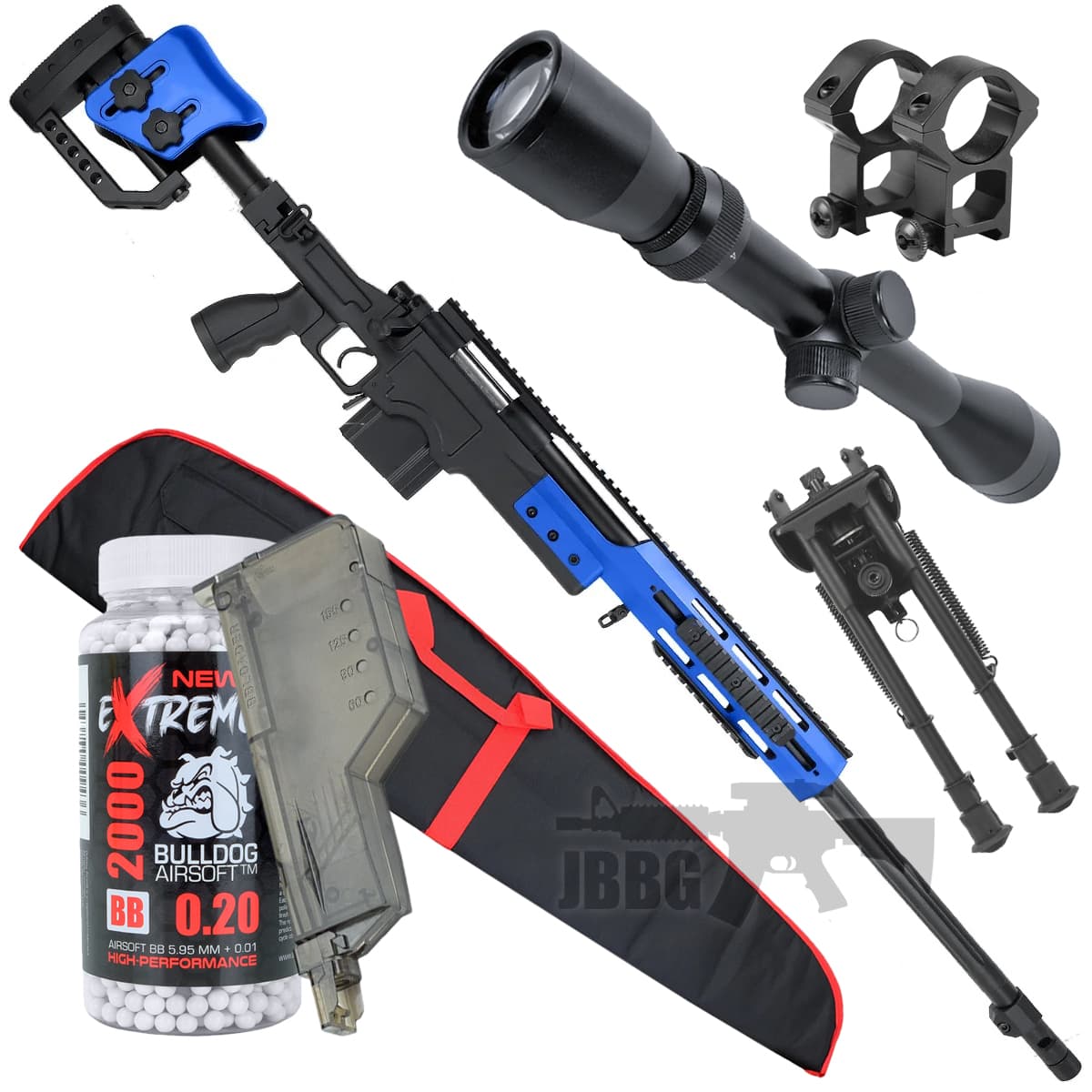 Bundle Offer Airsoft Sniper Rifle Blue