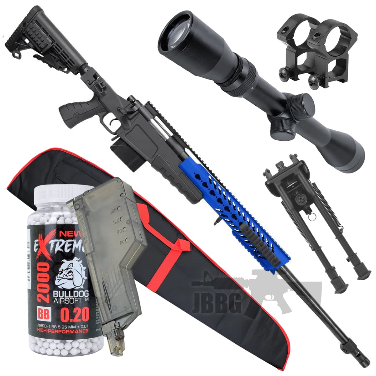 Bundle Offer Airsoft Sniper Rifle Blue
