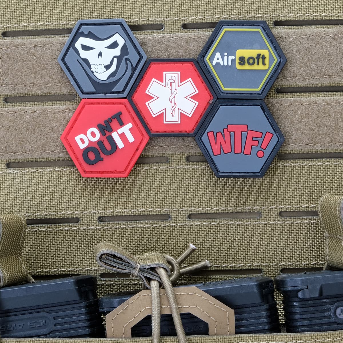 Patch Red Ballistic Hex Patch BH00020 — image 2