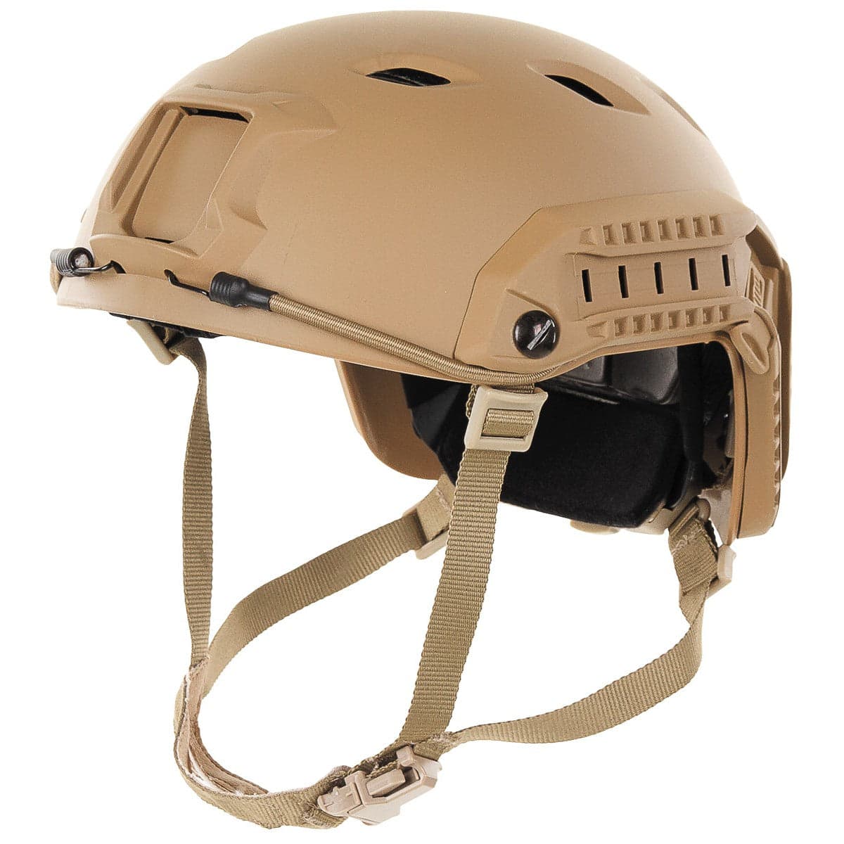 FAST Airsoft Helmet Paratroopers Style Rails Lightweight ABS Coyote