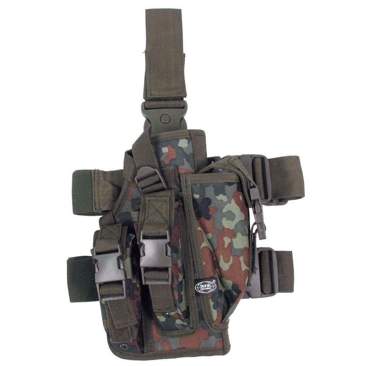 Large Drop Leg Holster German Flecktarn Camo
