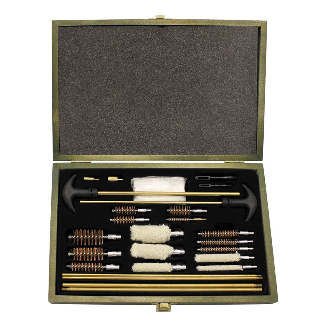 Pistol Gun Cleaning Kit Multi Calibre in Wooden Box