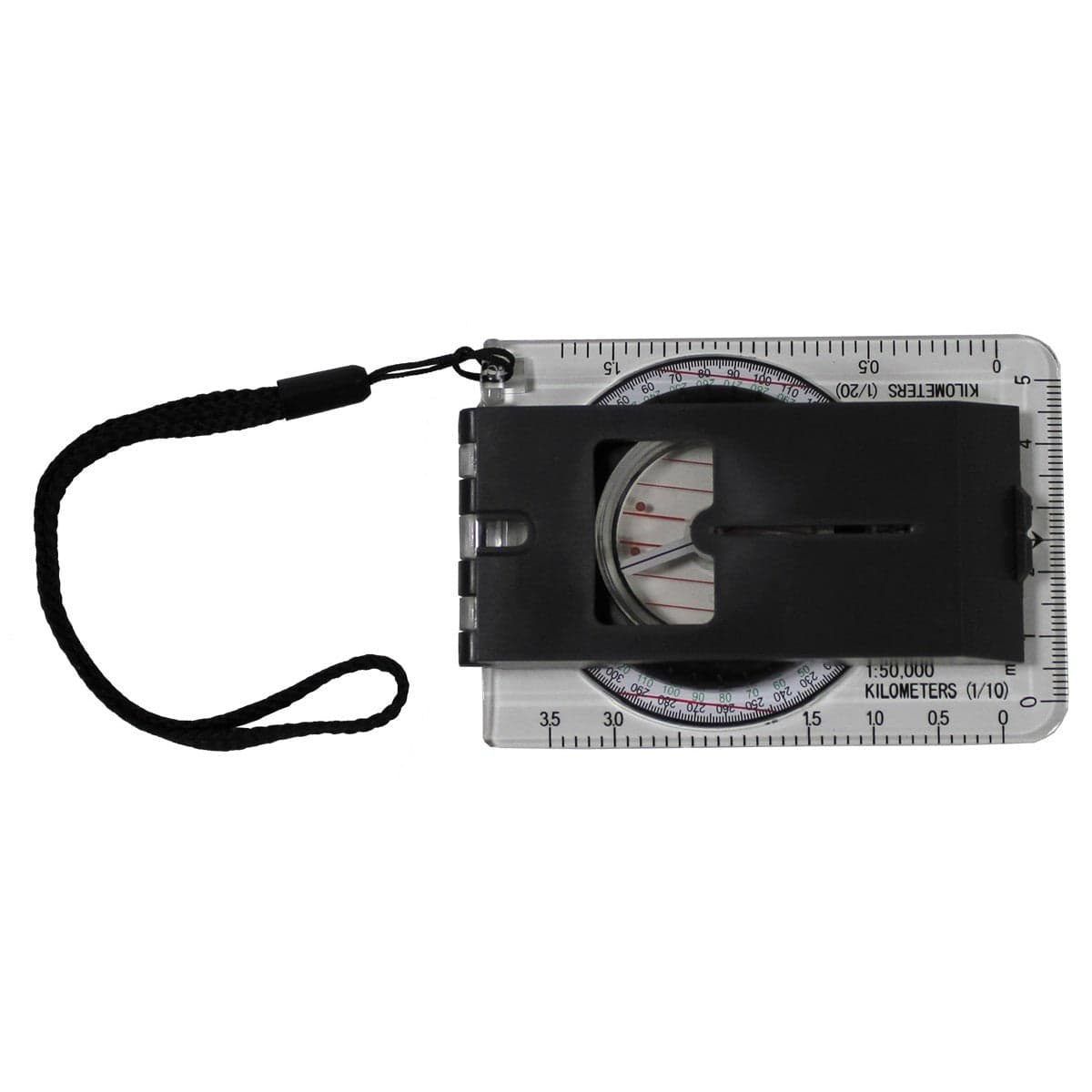 Pocket Professional Compass Transparent Plastic Body Clear — image 2