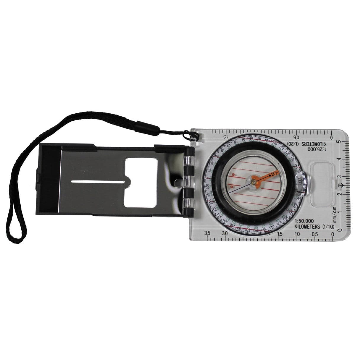 Pocket Professional Compass Transparent Plastic Body Clear