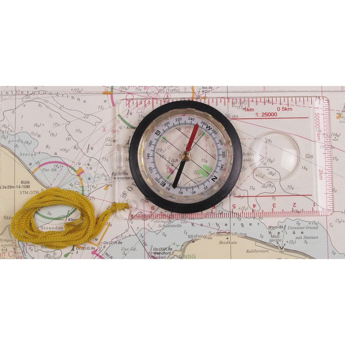 Pocket Transparent Compass Plastic Body Clear